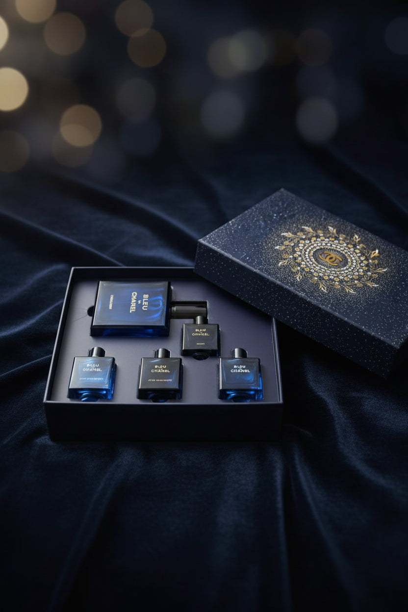 Chanel Blue Men's perfume Set
